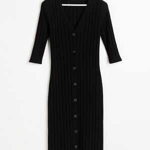 Rebel Sugar ribbed button-front dress (S/P)